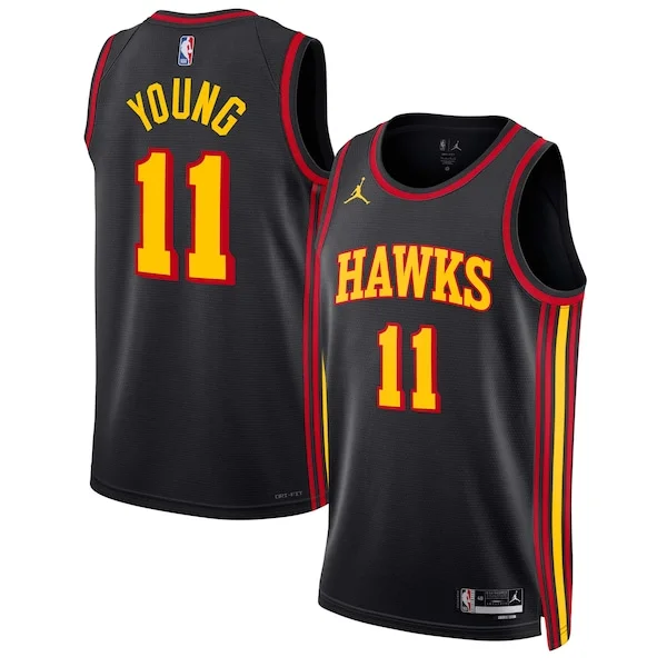 Bellissimo Robusto Stupendo Trae Young Atlanta Hawks Jordan Brand Unisex Swingman Jersey Statement Edition Black