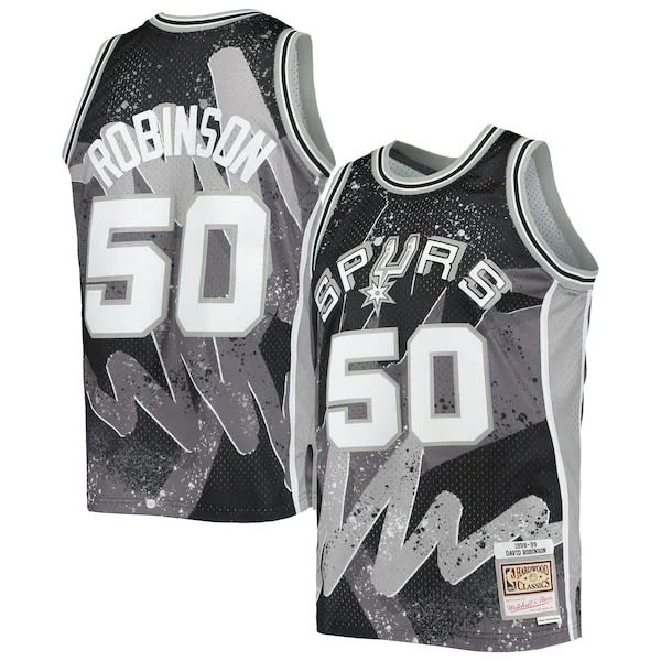 Stupendo Fascinante Sofisticato David Robinson San Antonio Spurs Hardwood Classics 1998/99 Hyper Hoops Swingman Jersey Black
