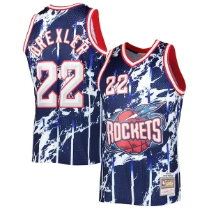 Robusto Pratico Incantevole Clyde Drexler Houston Rockets 1996/97 Hardwood Classics Marble Swingman Jersey Navy