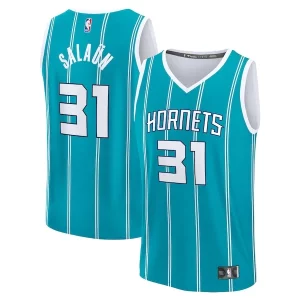 Elegante Accattivante Tidjane Salaun Charlotte Hornets 2024 NBA Draft Fast Break Player Jersey Icon Edition Teal