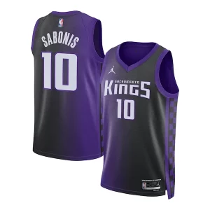 Accattivante Domantas Sabonis Sacramento Kings Jordan Brand Unisex Swingman Jersey Statement Edition Purple