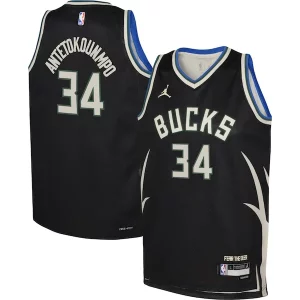 Bellissimo Delizioso Attraente Giannis Antetokounmpo Milwaukee Bucks Jordan Brand Youth Swingman Jersey Statement Edition Black