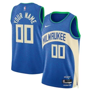 Fascinante Cool Milwaukee Bucks Nike Unisex 2023/24 Custom Swingman Jersey Royal City Edition