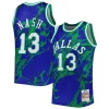 Stupendo Incantevole Steve Nash Dallas Mavericks 1998/99 Hardwood Classics Marble Swingman Jersey Blue