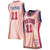 Accattivante Isiah Thomas Detroit Pistons Women's 75th Anniversary Rose Gold 1982 Swingman Jersey Pink