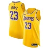 Eccezionale LeBron James Los Angeles Lakers Nike Authentic Player Jersey Icon Edition Gold
