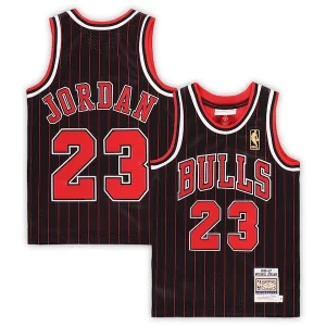 Attraente Fantastico Splendido Michael Jordan Chicago Bulls Preschool 1996/97 Hardwood Classics Authentic Jersey Black/Red/White