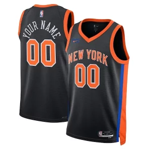 Carino Trendy Lussuoso New York Knicks Nike Unisex 2022/23 Swingman Custom Jersey City Edition Black