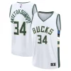 Ottimo Giannis Antetokounmpo Milwaukee Bucks Fast Break Replica Player Jersey Association Edition White