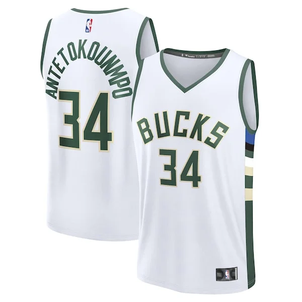 Ottimo Giannis Antetokounmpo Milwaukee Bucks Fast Break Replica Player Jersey Association Edition White