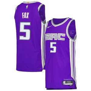 Magnifico Raffinato De'Aaron Fox Sacramento Kings Nike Authentic Player Jersey Icon Edition Purple