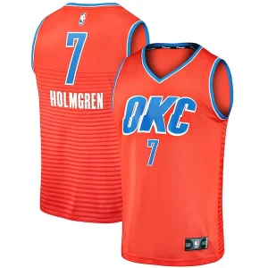 Prestigioso Fascinante Chet Holmgren Oklahoma City Thunder Fast Break Replica Player Jersey Statement Edition Orange
