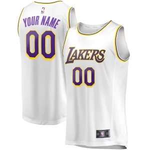 Splendido Gorgeous Stupendo Los Angeles Lakers Youth Fast Break Replica Custom Jersey Association Edition White