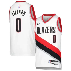 Versatile Damian Lillard Portland Trail Blazers Nike Youth Swingman Jersey Association Edition White