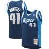 Trendy Moderno Dirk Nowitzki Dallas Mavericks 2011/12 Hardwood Classics Swingman Jersey Navy