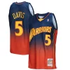 Comodo Raffinato Baron Davis Golden State Warriors 2006/07 Hardwood Classics Fadeaway Swingman Player Jersey Navy/Orange