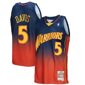 Comodo Raffinato Baron Davis Golden State Warriors 2006/07 Hardwood Classics Fadeaway Swingman Player Jersey Navy/Orange