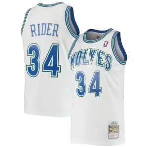 Carino Delizioso Isaiah Rider Minnesota Timberwolves 1995/96 Hardwood Classics Swingman Jersey White