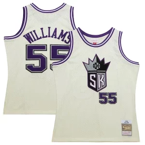 Moderno Jason Williams Sacramento Kings Chainstitch Swingman Jersey Cream