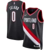 Eccezionale Versatile Gorgeous Damian Lillard Portland Trail Blazers Nike Unisex Swingman Jersey Icon Edition Black/White
