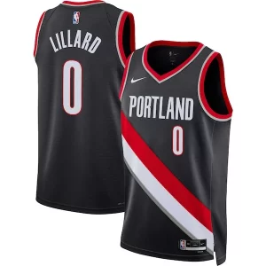 Eccezionale Versatile Gorgeous Damian Lillard Portland Trail Blazers Nike Unisex Swingman Jersey Icon Edition Black/White
