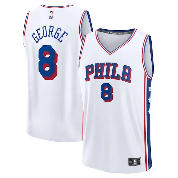 Versatile Raffinato Paul George Philadelphia 76ers Youth Fast Break Replica Player Jersey Association Edition White