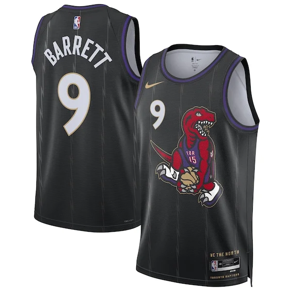 Comodo RJ Barrett Toronto Raptors Nike Unisex 2024/25 Swingman Player Jersey City Edition Black