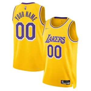 Delizioso Trendy Los Angeles Lakers Nike 2021/22 Diamond Swingman Custom Jersey Icon Edition Gold