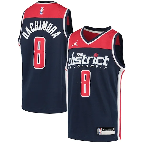 Pratico Trendy Rui Hachimura Washington Wizards Jordan Brand Youth 2020/21 Swingman Player Jersey Statement Edition Navy