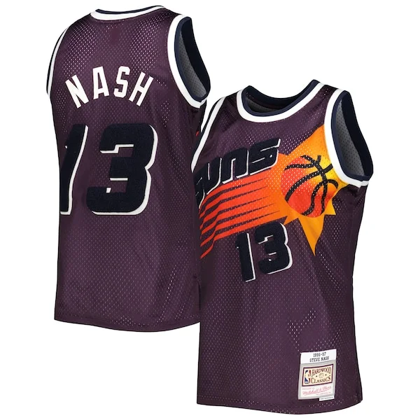 Prestigioso Elegante Cool Steve Nash Phoenix Suns 1996/97 Hardwood Classics Off Court Swingman Jersey Purple