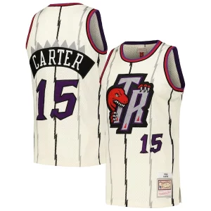Ottimo Vince Carter Toronto Raptors Chainstitch Swingman Jersey Cream
