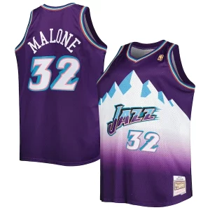 Prestigioso Karl Malone Utah Jazz Big & Tall Hardwood Classics 1996/97 Swingman Jersey Purple/White