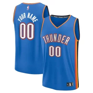 Accattivante Duraturo Oklahoma City Thunder Youth Fast Break Custom Replica Jersey Icon Edition Blue