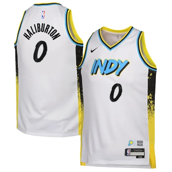 Trendy Tyrese Haliburton Indiana Pacers Nike Youth 2024/25 Swingman Player Jersey City Edition White