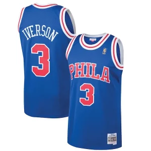 Gorgeous Accattivante Allen Iverson Philadelphia 76ers 1996/97 Hardwood Classics Swingman Jersey Royal