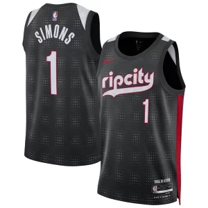 Duraturo Raffinato Comodo Anfernee Simons Portland Trail Blazers Nike Unisex 2024/25 Swingman Player Jersey City Edition Black