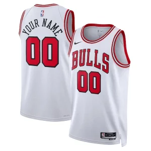 Carino Chicago Bulls Nike Unisex Swingman Custom Jersey White Association Edition