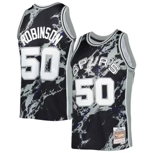 Duraturo Fantastico Lussuoso David Robinson San Antonio Spurs 1998/99 Hardwood Classics Marble Swingman Jersey Black