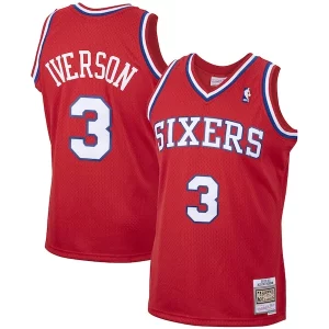 Carino Accattivante Elegante Allen Iverson Philadelphia 76ers 2001/02 Hardwood Classics Swingman Jersey Red/White