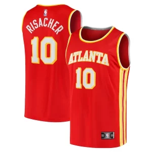 Trendy Zaccharie Risacher Atlanta Hawks 2024 NBA Draft Fast Break Player Jersey Icon Edition Red
