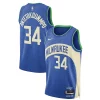 Fascinante Giannis Antetokounmpo Milwaukee Bucks Nike Unisex 2023/24 Swingman Jersey Blue City Edition