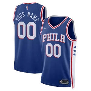 Elegante Philadelphia 76ers Nike 2021/22 Diamond Swingman Custom Jersey Icon Edition Royal