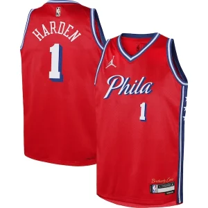 Delizioso Stupendo Eccezionale James Harden Philadelphia 76ers Jordan Brand Youth Swingman Jersey Statement Edition Red