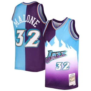 Raffinato Fantastico Comodo Karl Malone Utah Jazz Hardwood Classics 1996/97 Split Swingman Jersey Purple/Turquoise