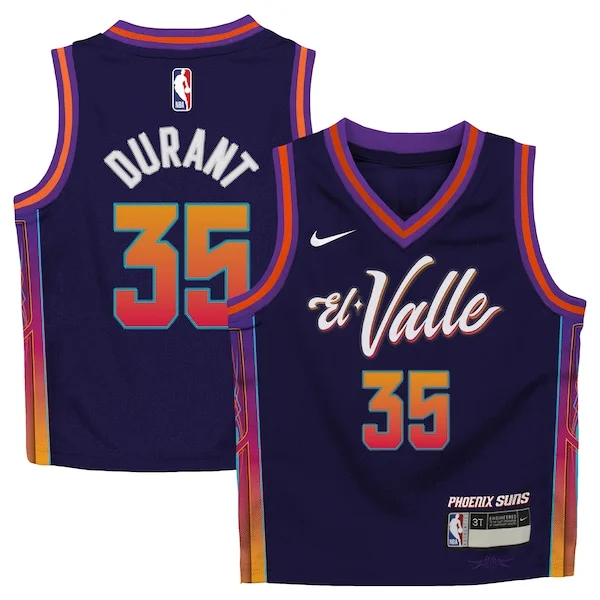 Versatile Gorgeous Splendido Kevin Durant Phoenix Suns Nike Toddler 2023/24 Swingman Replica Jersey City Edition Purple