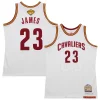 Ottimo Moderno Eccezionale LeBron James Cleveland Cavaliers 2015/16 Hardwood Classics Authentic Jersey White