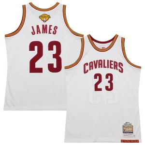 Ottimo Moderno Eccezionale LeBron James Cleveland Cavaliers 2015/16 Hardwood Classics Authentic Jersey White