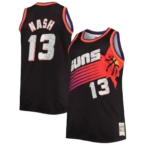 Fantastico Delizioso Elegante Steve Nash Phoenix Suns Big & Tall 1996/97 NBA 75th Anniversary Diamond Swingman Jersey Black