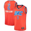 Magnifico Delizioso Shai Gilgeous Alexander Oklahoma City Thunder Fast Break Team Replica Jersey Statement Edition Orange