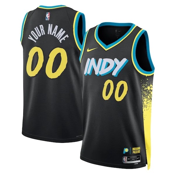 Gorgeous Indiana Pacers Nike Unisex 2023/24 Custom Swingman Jersey Black City Edition